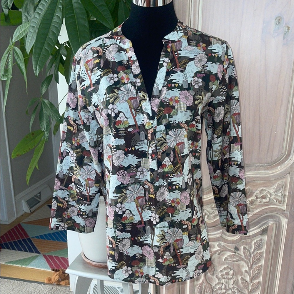 Vilagallo Floral Cotton Tunic